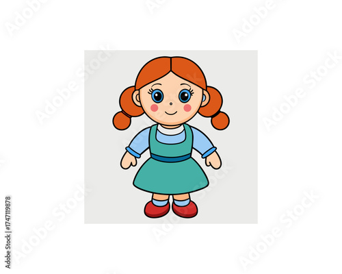 Doll vector free SVG download