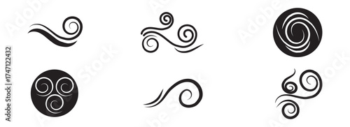 Wind icon set 