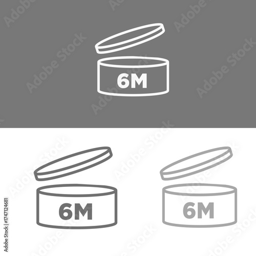  6m period after opening icon vector