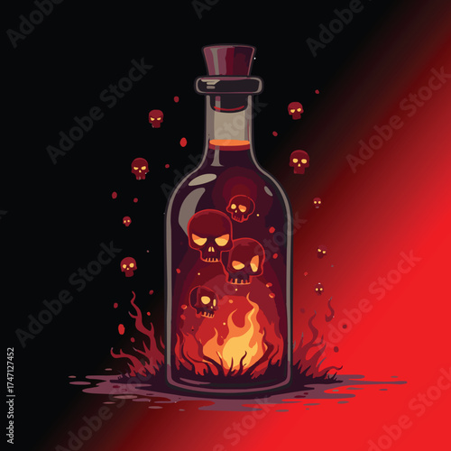 bottle of wine I wallpaper I HALLOWEEN DAY I SCARY WINE BOTTLE 