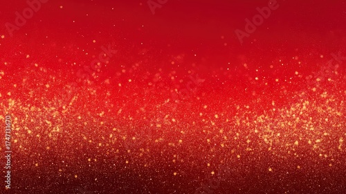 A red background with gold glitter © Svitlana
