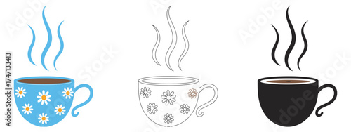 Hot Drink Tea Cup Vector Illustration – Clean Graphic Design for Beverage Packaging, Café Branding, and Digital Food and Drink Artwork