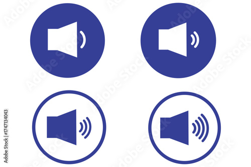 Sound Icon, Speaker icon set. volume icon vector. Sound icon, volume symbol, speaker sign, audio control set. 