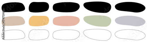 ASSORTIMENT DE FORMES ABSTRAITES ARRONDIES