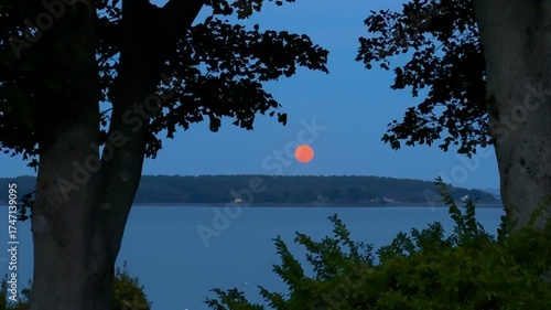 Perigee Syzygy: Supermoon Over Casco Bay