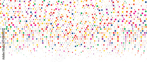 Colorful halftone dotted background with multicolor gradient circular pattern forming lively pop art abstract texture for creative poster and modern layout design