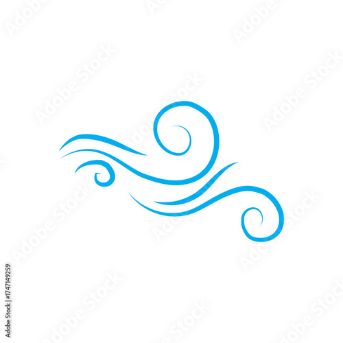 wind icon , cloud wind icon with white background