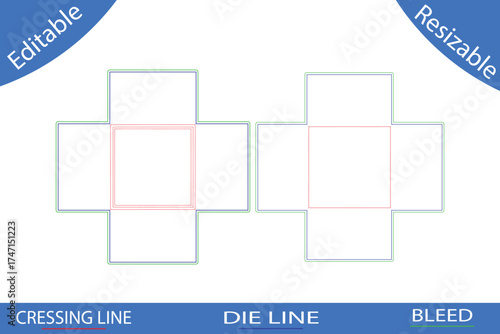 Two Box Packaging Die Lines and Bleed Templates Keywords: printing, die line, bleed, template