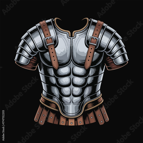 Roman Centurion Lorica Segmentata Armor Illustration