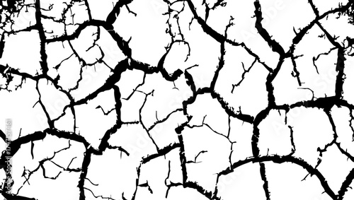 grunge crack texture. Sketch crack texture. Ground cracks, breaks on land surface from earthquake. Grunge Urban Different distressed black grain texture. Grunge Urban Different distressed black grain