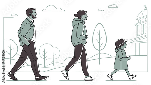 People in Different Poses Including Standing, Walking, Sitting, and Talking Outlined, Symbol for architecture and landscape drawing, Simple People line cad art