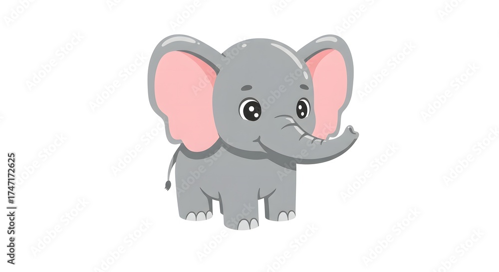 Naklejka premium Cute Cartoon Elephant