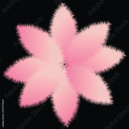 pink flower on black background