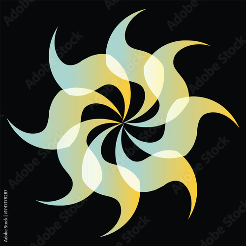 yellow flower on black background