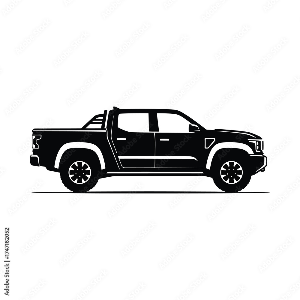 Fototapeta premium Truck silhouette showcasing its rugged design