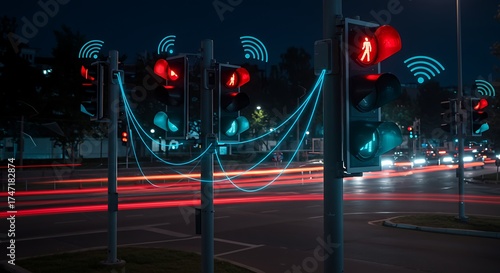 Smart Traffic Lights with Wireless Connectivity and Light Trails