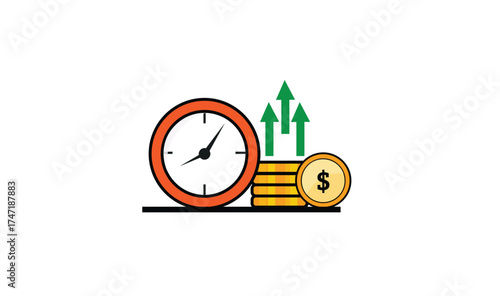 Time money vector illustration