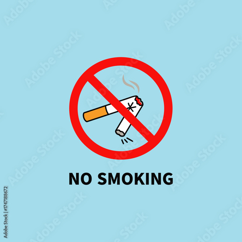 Do not smoke icon flat vector design.