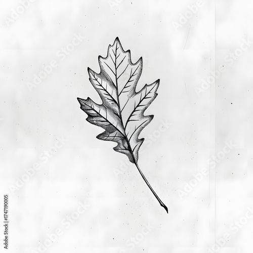 A single thin line icon of a leaf, black on white, minimal style, no extra details