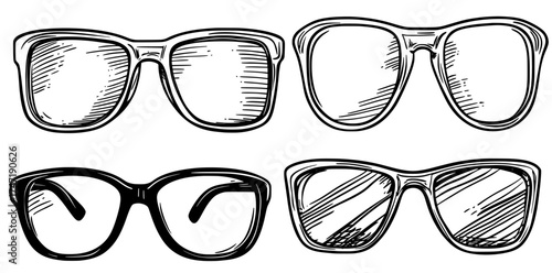 Doodle cartoon sunglasses, made from plastic or metal, are a type of fashionable eyeglass that provides sun protection and comes in a range of colorful designs