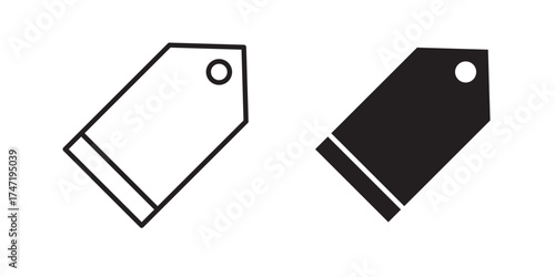 Tag Icon. Price tag icon.  for websites and apps. Sales label icon. Vector illustration with stroke and fill on a white background.
