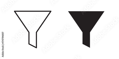 Filter Icon.  for any purposes . Vector illustration with stroke and fill on a white background.