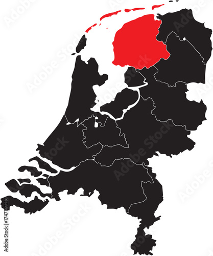 Friesland Province on The Netherlands