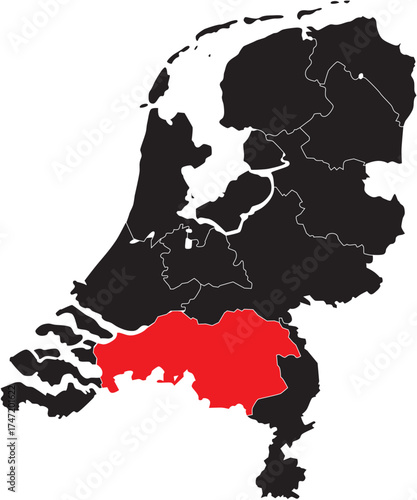 North Brabant Province on The Netherlands