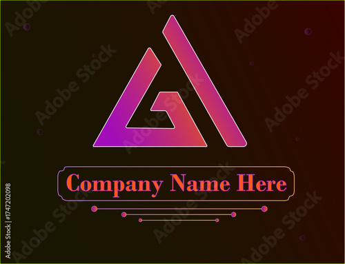 Modern letter AG logo design Creative design company logo