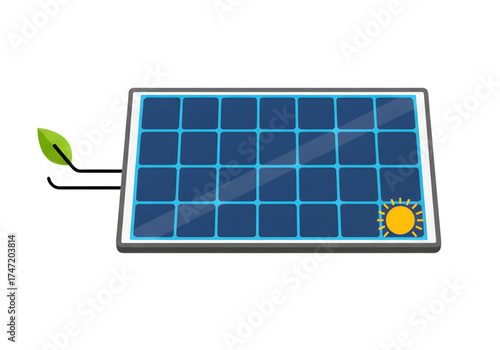 Minimal icon of a solar panel — no background, no shadow PNG