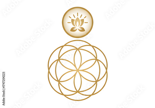  Minimal icon of a sacred geometry icon — no background, no shadow PNG