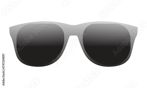 Black and white sunglasses isolated on transparent background