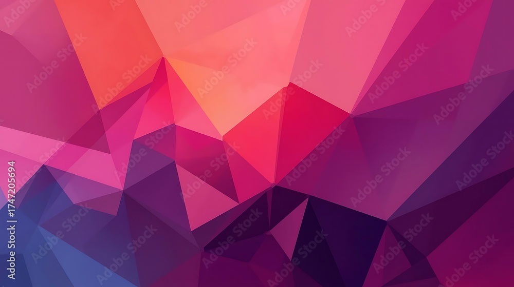 Obraz premium Vibrant Geometric Abstract Digital Art With Jagged Edges And Color Gradients