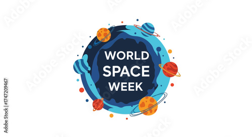 Celebrate World Space Week with Stunning Planetary Graphics, Perfect for Science Education and Inspiring Future Astronauts, Showcase Cosmic Wonders and Spark Imagination Today