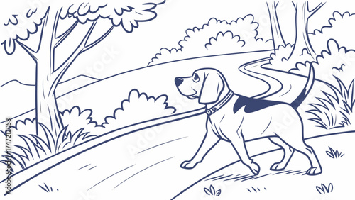 Nature Illustration in a Serene Outdoor Environment