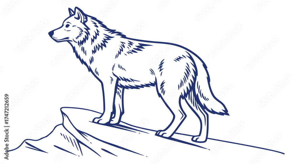 Fototapeta premium A Stunning Illustration of Canine Majesty in Nature