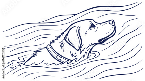 Vector Illustration of Canine Adventure