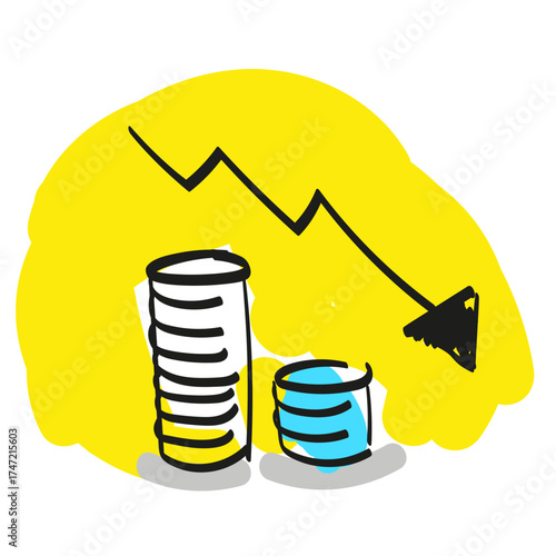 Icon, Symbol Kostenreduktion