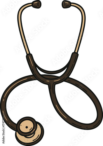 Stethoscope medical instrument healthcare tool for doctors and nurses vector illustration 