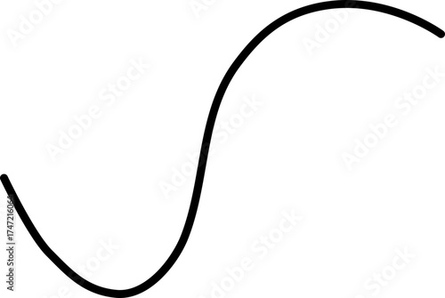 Flowing wave stroke with smooth, refined curves and a rhythmic motion.