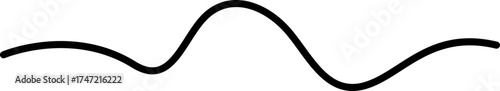 Abstract wavy line with organic motion and dynamic, irregular curves forming a natural freeform stroke.