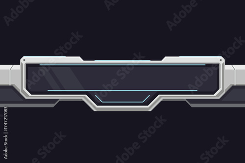 abstract flat darker color hud interface futuristic rectangle lower third