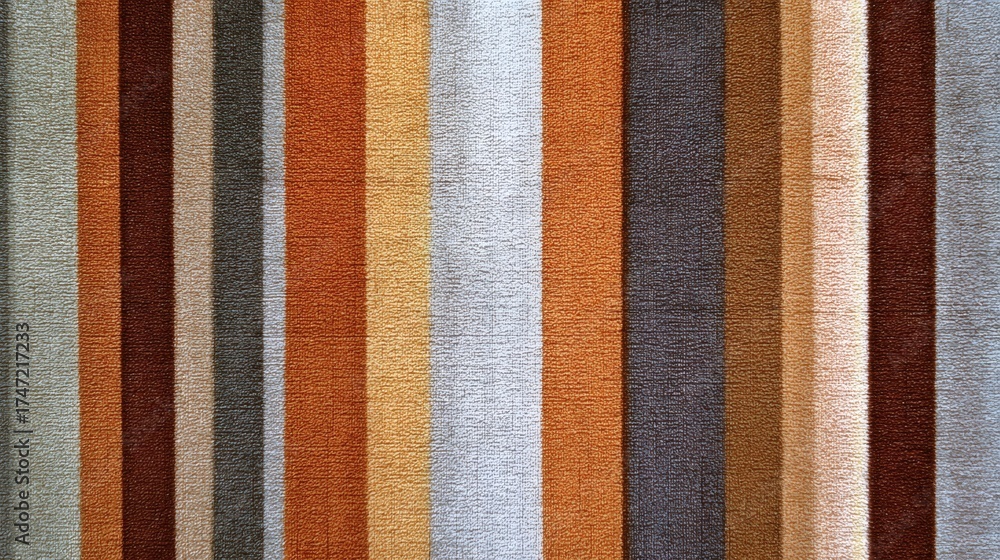 Fototapeta premium Vertical Stripes of Earth Tones: A captivating display of closely aligned vertical stripes in a rich palette of earth tones, evoking a sense of texture and depth.