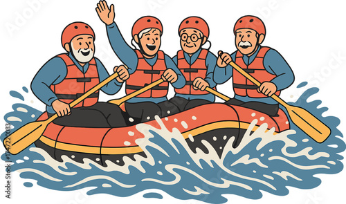 Feel the excitement of a level five rafting adventure in the Ecuadorian Andes alongside a vibrant group of seniors having a thrilling day out