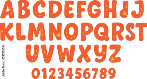Modern, bouncy adventure font with a lively, friendly alphabet; playful, cheerful letters in Los Muertos Mexican style suitable for menus, labels, signage, ads, crafts, and comic books, presented as