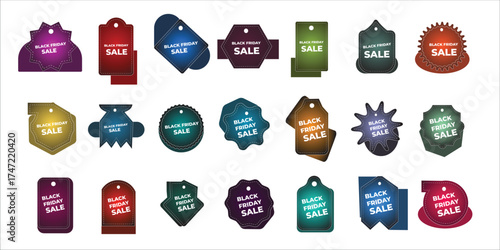 Sale , discount labels in different shapes circles, tags, banners vector design template