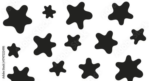 Black and white cow spots pattern vector seamless animal print background for fashion textile design 100 char