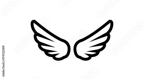 Download angel wings vector illustration for free wings drawing design element angel wings outline silhouette 100