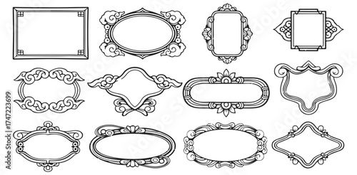 Elegant Frames Vector Ornate Borders Vintage Design Elements Decoration Templates Art Frames Decorative Scrolls Vector