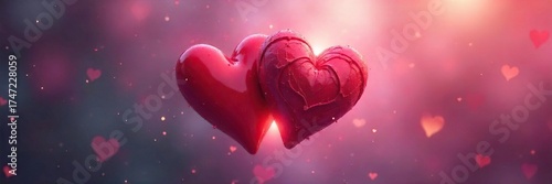 Intertwined Hearts A Delicate Symbol of Soul Connection and Enduring Love, Set Against a Soft Ethereal Background, Perfect for Valentines Day, Spiritual and Relationship Themes.